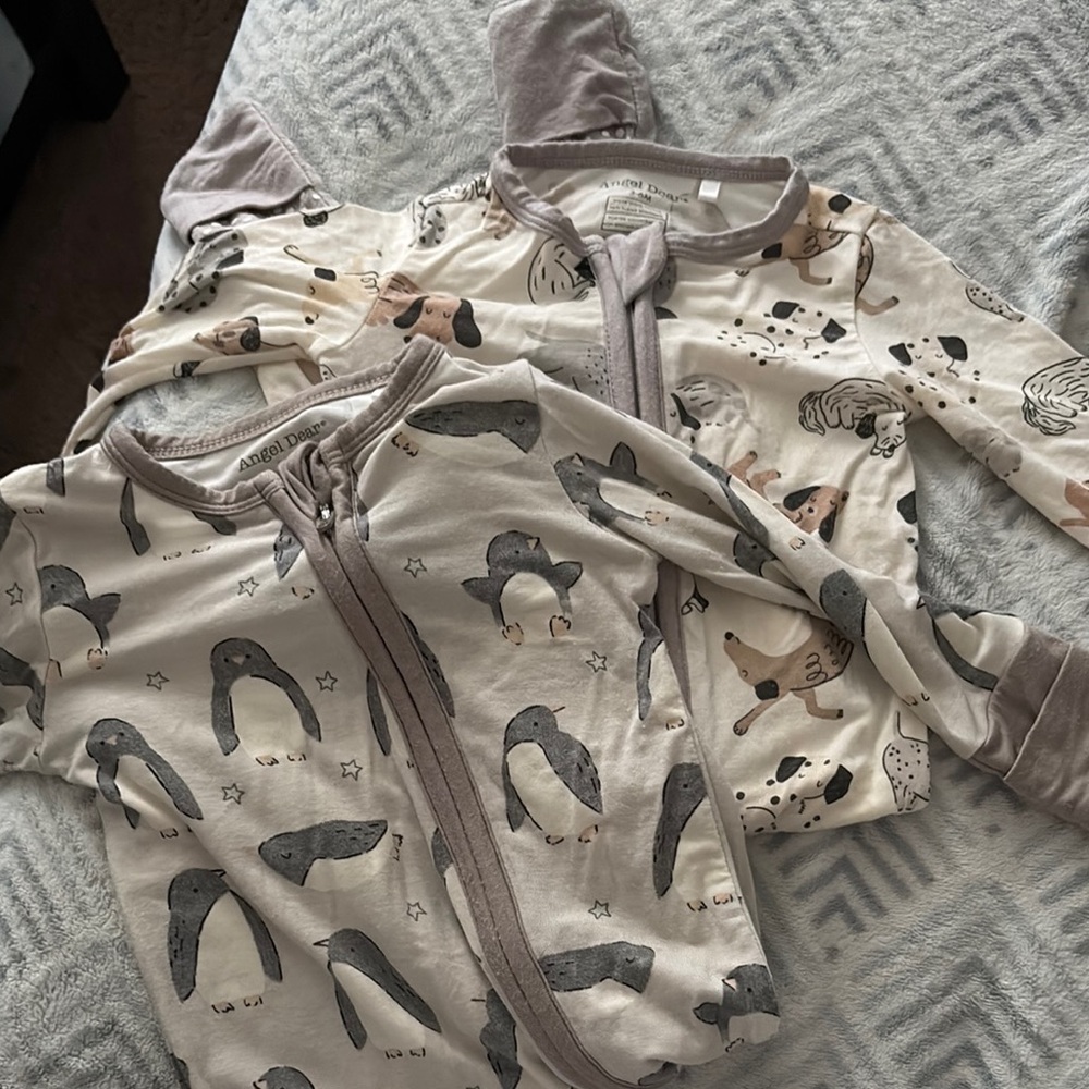 Angel Dear Set of 2 Pajamas; 3-6 months
